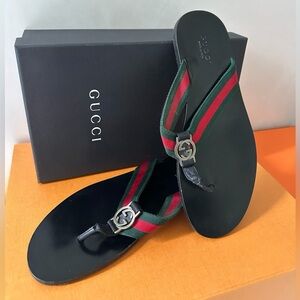 Gucci Black Sandals for Effortless Style size 11